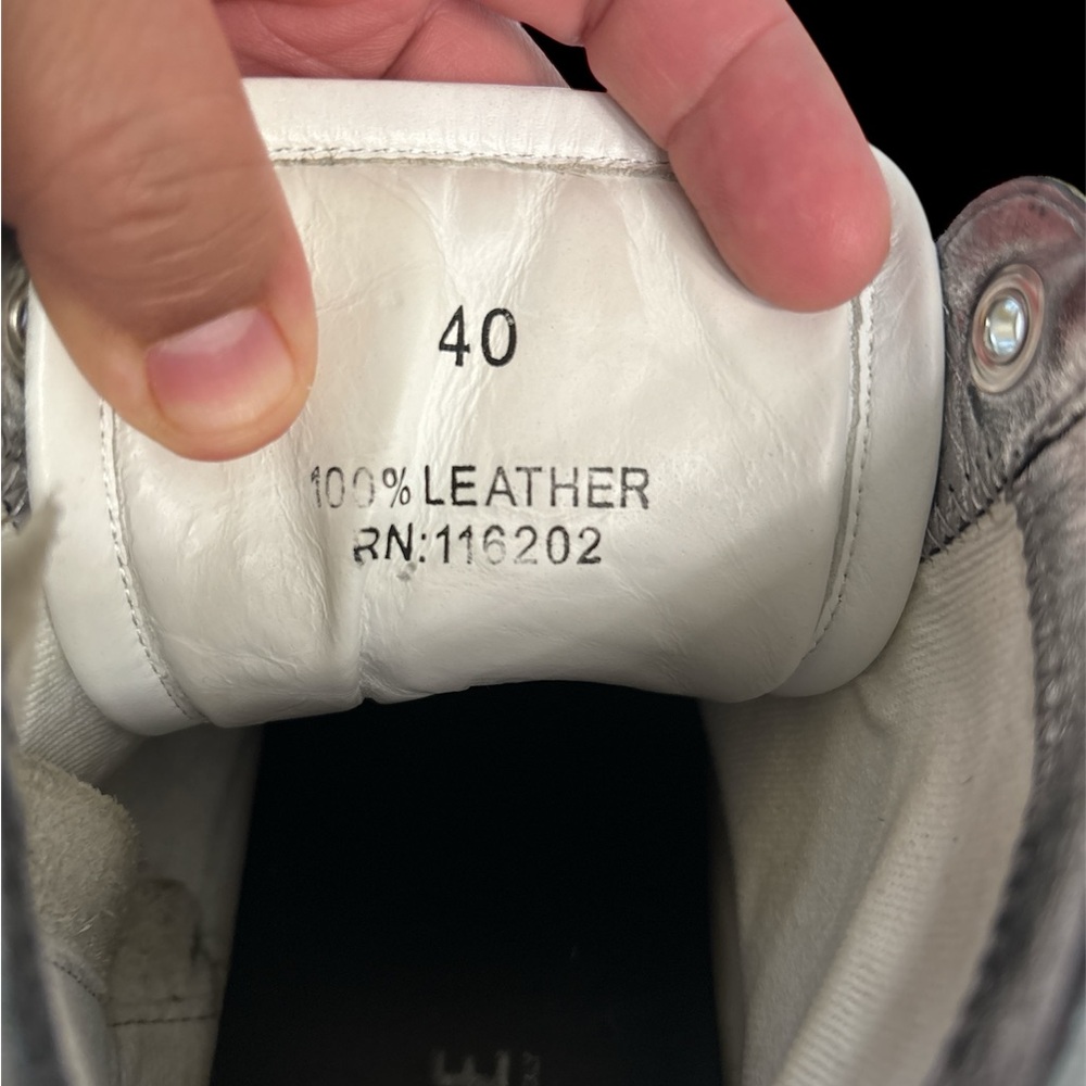 Zadig & Voltaire High Flash white Leather Sneakers SZ FR40/ US 9,MADE IN ITALY - Picture 5 of 13